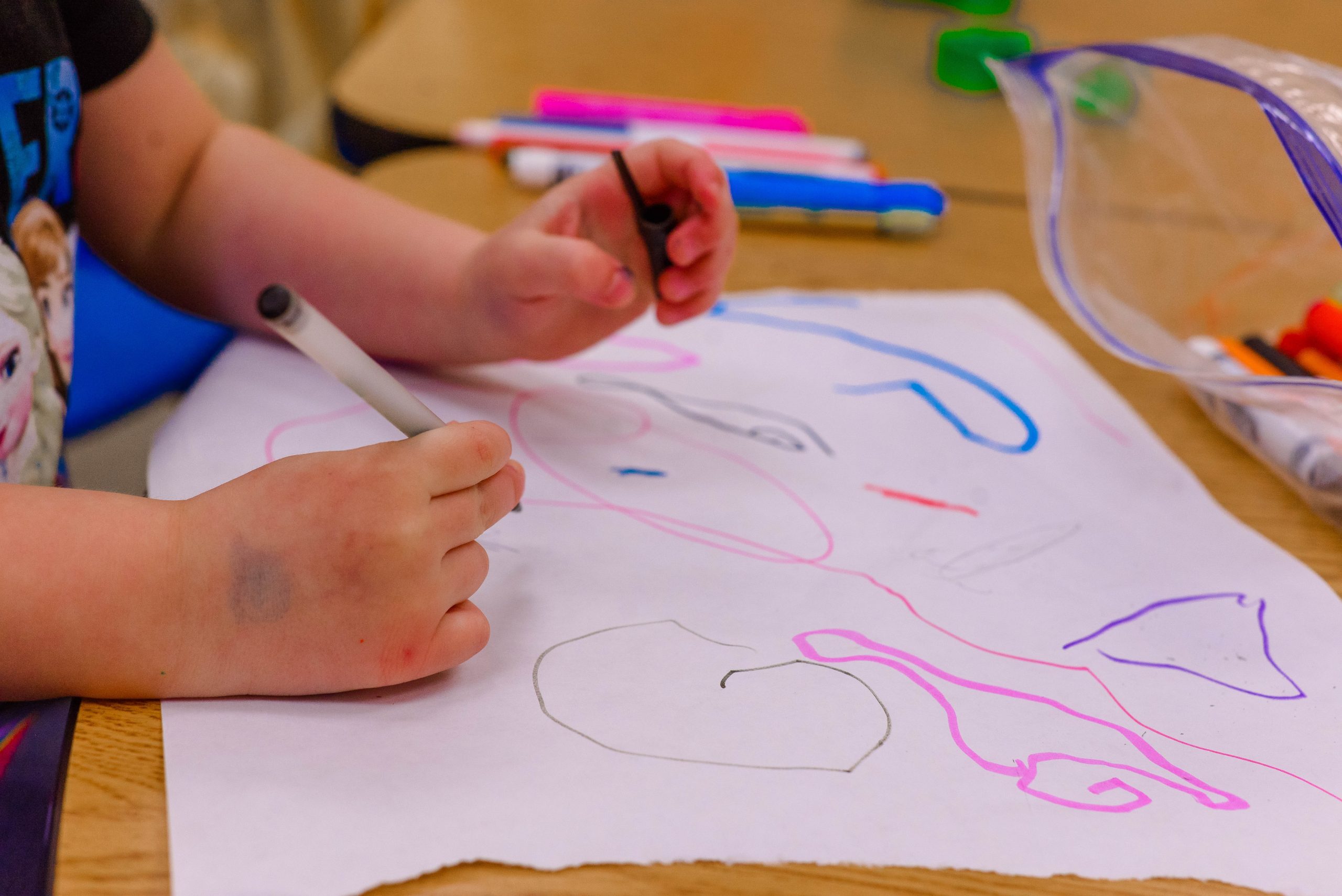 Kid Drawing a Picture